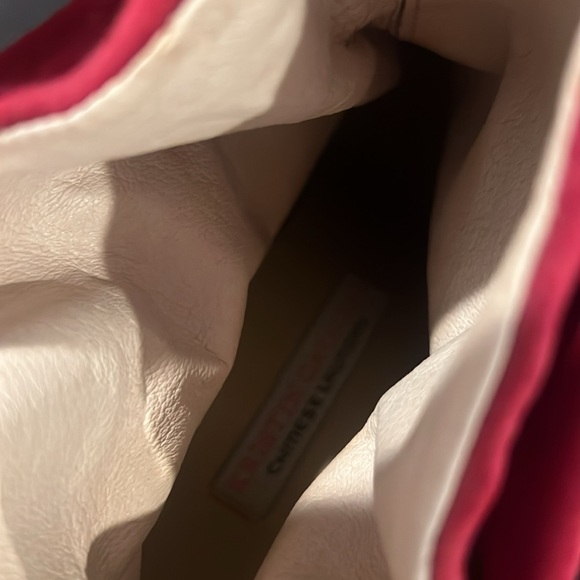 Kristin Cavallari Chinese Laundry Kane Wine Suede Pointed Slouch Ankle Booties - Picture 4 of 5